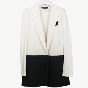 Marie Saint Pierre White & Black Ponte Two-Tone Blazer